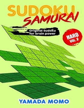 portada Sudoku Samurai Hard: Original Sudoku For Brain Power Vol. 2: Include 100 Puzzles Sudoku Samurai Hard Level