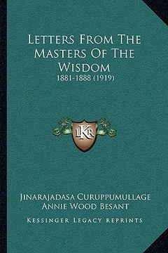 portada letters from the masters of the wisdom: 1881-1888 (1919)