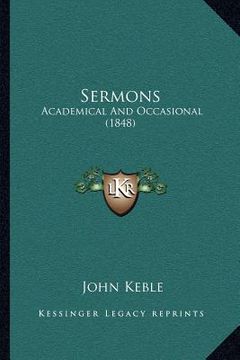 portada sermons: academical and occasional (1848) (en Inglés)