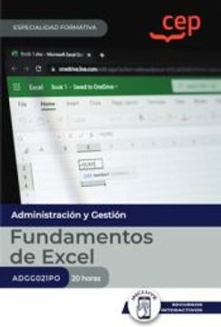 portada Manual Fundamentos Excel Adgg021Po Especialidades Formativa