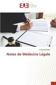 portada Notes de Médecine Légale (en Francés)