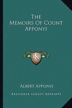 portada the memoirs of count apponyi