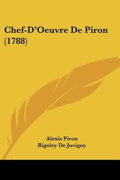 portada chef-d'oeuvre de piron (1788) (en Inglés)