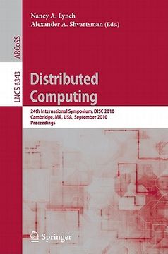 portada distributed computing: 24th international symposium, disc 2010, cambridge, ma, usa, september 13-15, 2010, proceedings (en Inglés)