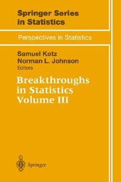 portada breakthroughs in statistics: volume iii (en Inglés)