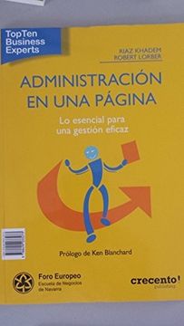 portada Administracion en una Pagina 1ª ed (in Spanish)