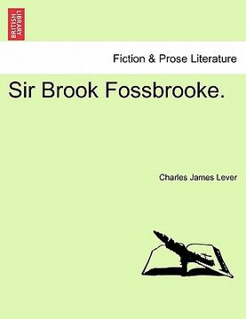 portada sir brook fossbrooke. (in English)