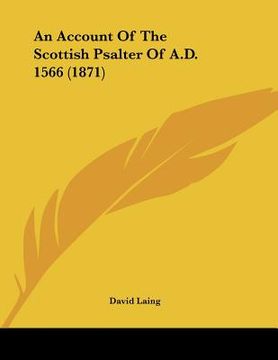 portada an account of the scottish psalter of a.d. 1566 (1871) (in English)