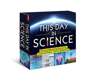 portada 2024 This day in Science Boxed Calendar: 365 Groundbreaking Discoveries, Inspiring People, and Incredible Facts (Daily Calendar, Office Desk Gift for him or Her) (en Inglés)