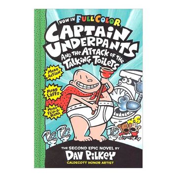 portada Captain Underpants and the Attack of the Talking Toilets: Color Edition (Captain Underpants #2) (en Inglés)