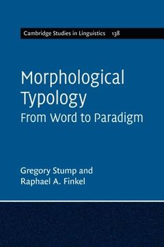 portada Morphological Typology (Cambridge Studies in Linguistics) (en Inglés)