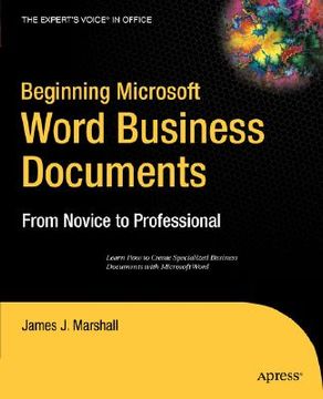 portada beginning microsoft word business documents (en Inglés)