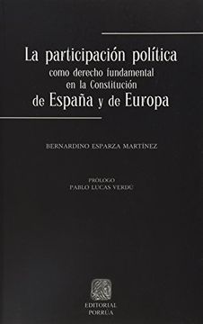 portada participacion politica como derecho fundamental en la cosntitucion de españa y de europa, la