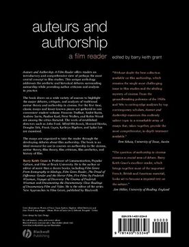 portada Auteurs and Authorship: A Film Reader 