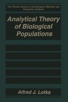 portada Analytical Theory of Biological Populations