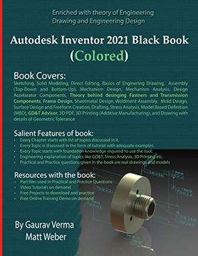 portada Autodesk Inventor 2021 Black Book (Colored) (en Inglés)