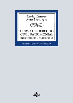 portada Curso de Derecho Civil Patrimonial de Carlos Lasarte Álvarez(Tecnos)