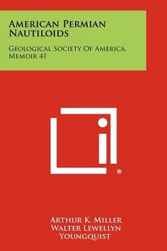 portada american permian nautiloids: geological society of america, memoir 41 (en Inglés)