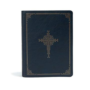 portada Csb Ancient Faith Study Bible, Navy Leathertouch: Black Letter, Church Fathers, Study Notes and Commentary, Ribbon Marker, Sewn Binding, Easy-To-Read Bible Serif Type (en Inglés)