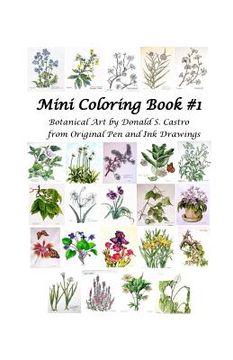 portada Mini Botanical Art Coloring Book: Pen & Ink Drawings