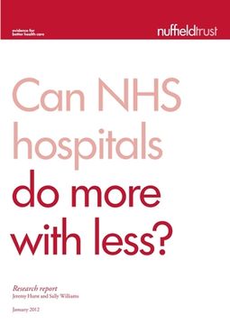 portada Can NHS hospitals do more with less? (en Inglés)