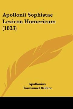 portada apollonii sophistae lexicon homericum (1833) (en Inglés)