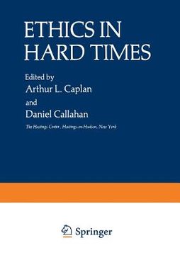 portada Ethics in Hard Times (in English)