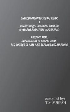portada Ntroduction to Socialwork &psychology for Social Workers (en Inglés)