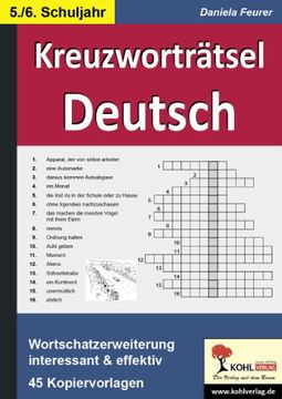 portada Kreuzworträtsel Deutsch 5.-6. Schuljahr: Wortschatzerweiterung interessant und effektiv (en Alemán)