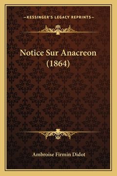 portada Notice Sur Anacreon (1864) (in French)