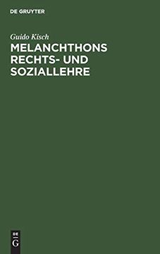 portada Melanchthons Rechts- und Soziallehre (en Alemán)