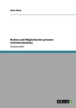 portada Risiken und Möglichkeiten privater Verhaltenskodizes (German Edition)