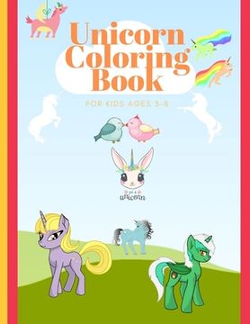 portada Unicorn Coloring Book for Kids Ages 3-8