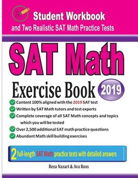 portada SAT Math Exercise Book: Student Workbook and Two Realistic SAT Math Tests (en Inglés)