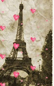portada Paris Eiffel Tower Pink Hearts Vintage Creative Blank Page Journal 