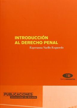 Libro Introducción Al Derecho Penal, E. Vaello Esquerdo, ISBN ...