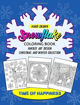 portada SnowFlake Coloring Book: Happy Merry Christmas Design for Adults