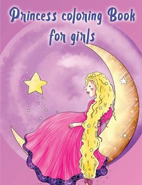 portada Princess Coloring Book For Girls (en Inglés)