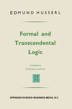 portada Formal and transcendental logic (en Inglés)