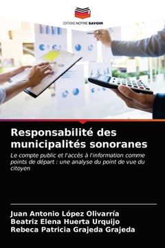 portada Responsabilité des municipalités sonoranes (en Francés)