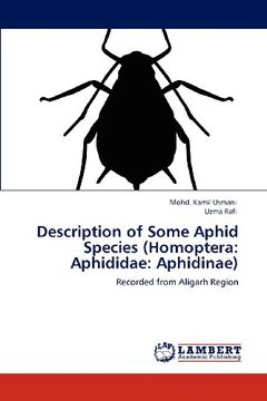 description of some aphid species (homoptera: aphididae: aphidinae)
