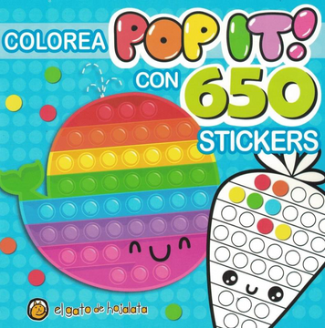 portada Colorea pop it! Con 650 Stickers: Ballena