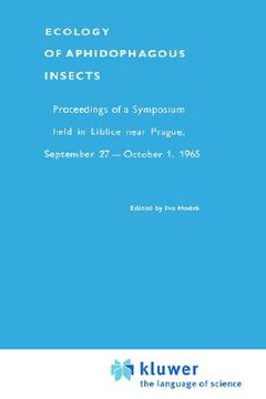 portada ecology of aphidophagous insects (en Inglés)