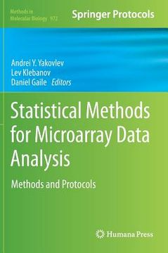 portada statistical methods for microarray data analysis (in English)