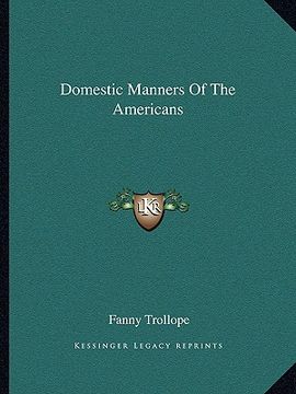 portada domestic manners of the americans (in English)