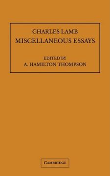 portada Miscellaneous Essays (Lamb Miscellaneous Essays; Pitt Press) (en Inglés)