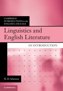 portada Linguistics and English Literature: An Introduction (Cambridge Introductions to the English Language) (en Inglés)