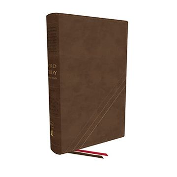 portada Kjv, Word Study Reference Bible, Leathersoft, Brown, red Letter, Thumb Indexed, Comfort Print: 2,000 Keywords That Unlock the Meaning of the Bible (in English)