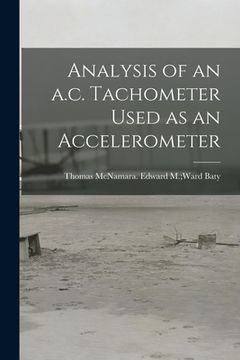 portada Analysis of an A.c. Tachometer Used as an Accelerometer (in English)