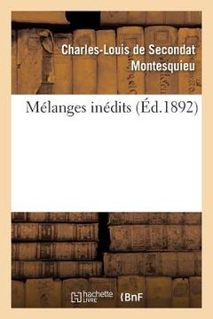 portada Mélanges Inédits (en Francés)